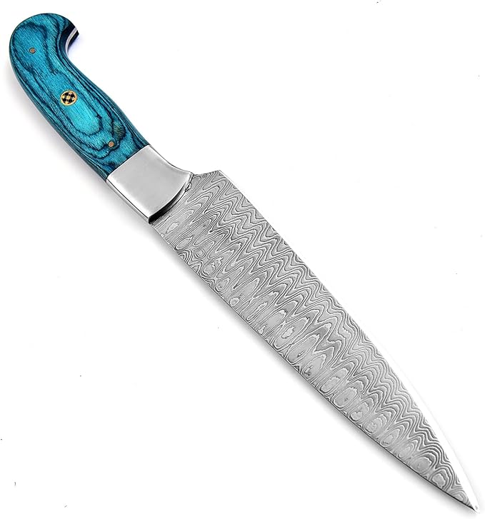 101-1 Stainless Steel Damascus Kitchen Knife Hand Forged Butcher Chef Knife 8 Sharp Blade Knife for Home Camping BBQ Gift for Men 101-1 (1)