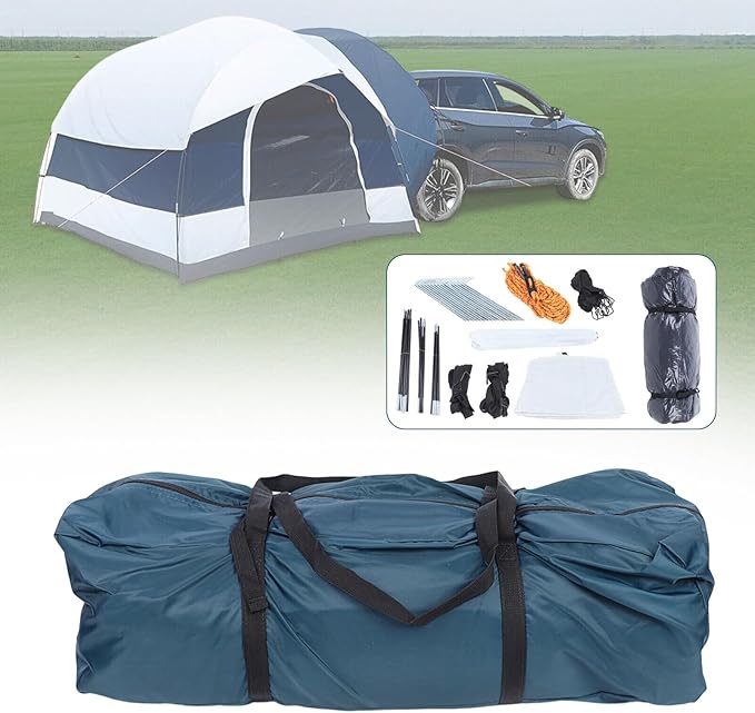 Universal Car SUV Tent Travel Camping Shelter Awning Rooftop Outdoor Sunshade for Mountaineering Fishing Wild Survival Adventure 250cm*250cm