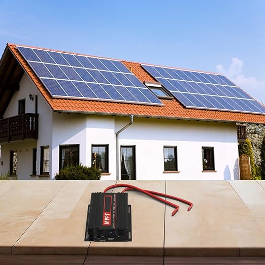 for MPPT Solar Boost Controller Charger 800W with LCD Display for 24V/36V/48V/60V/72V Batteries USB Output Aluminum Alloy Housing Over- Protection