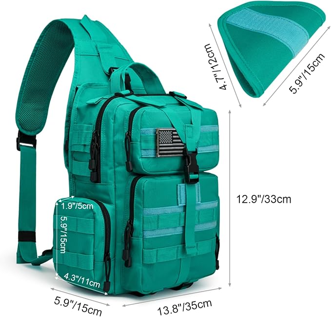G4Free Large Tactical EDC Sling Bag Backpack Military Molle Bag Single Strap Shoulder Backpack for Men | EDC Adjustable Holder