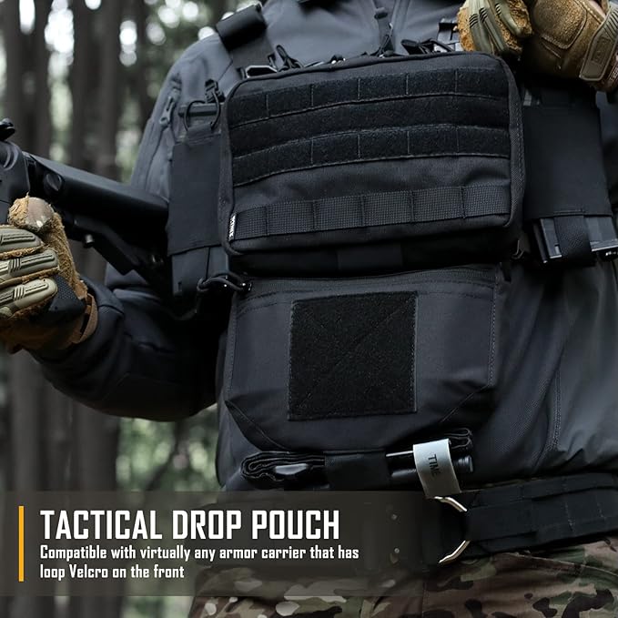 WYNEX Tactical Chest Rig Pack Drop Pouch Sub Abdominal Carrying
