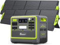 FOSSiBOT F2400 Portable Power Station 2400W 2048Wh LiFePO4 Battery Backup/6 x 110V AC 2400W Outlets (4800W Peak) 16 Ports 1.5H Fast Charging LED Solar Generator for Home Use Camping RV Emergency