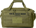 Tactical Gear bag Heavy Duty Duffel Gym bag/Tactical Backpack Custom Embroidered with your own text (Olive Drab Green)
