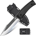 Purple Dragon Black Fixed Blade Outdoor Knife Made from a Single Piece of D2 Steel G10 Handle with Kydex Sheaths for Outdoor Activities and Camping Gifts for Men