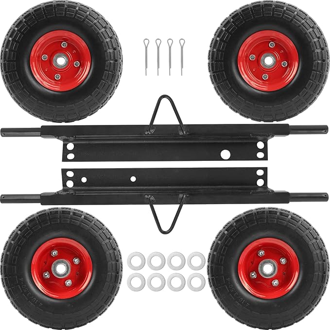 Red All Terrain Wheel Kit Fit For Honda EU3000is Generator Solid Tires OE 06423-ZS9-020AH 06423ZS9020AH