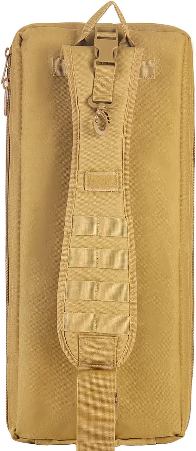 New Tactical 24 Rifle Gear Shoulder MP5 Sling Bag Army Backpack Soft Rifle Case Gun Backpack Bag Tactical Rifle Backpack MPS Hunting Bag Cross Bag Khaki