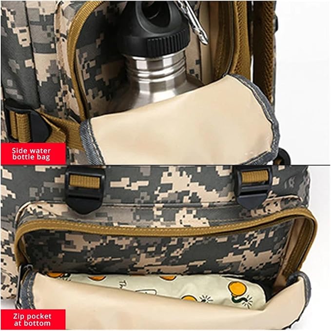 BUDAY 75L Men Travel Backpack Tactical Climbing Outdoor Hiking Camouflage Multifunctional Bag Men Backpack(Camouflage)