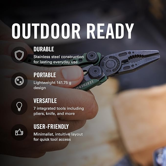 LEATHERMAN Skeletool 7-in-1 Lightweight Minimalist Multi-tool for Everyday Carry (EDC) Home Garden &amp Outdoors Stainless Steel