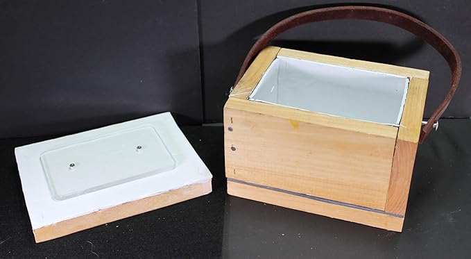 Lead-Lined Wood Box – Epoxy-Sealed Interior – 1/16 (.0625) thick lead - Radioactive Materials Storage – Full Interior Painted Finish