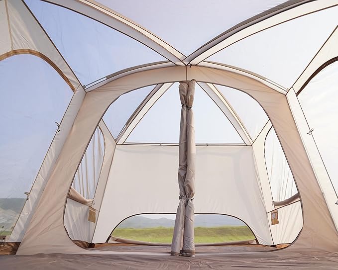 Vidalido 8-10 Person Camping Tent with 3 Door 2 Room Large Family Cabin Tents Double Layer Waterproof Portable Glamping Tent Big Tents for Outdoor Picnic Camping Hiking and Family Gathering