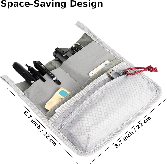 Multi Pocket Admin Organizer for Backpack Hook and Loop Pouch Mesh Zipper Pouch Tactical Backpack Organizer Insert for Men &amp Women EDC Tool Kits for Outdoor Travel - Tactical Bag Accessories