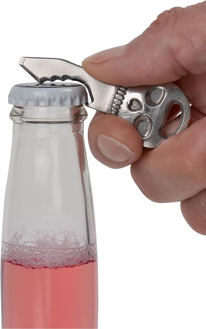 Nite Ize DoohicKey SkullKey Key Tool - Durable Keychain - Multipurpose with Bottle Opener File Serrated Edge Scoring Point &amp Screwdriver - Travel &amp Airport-Friendly Multi Tool - 2 Pack