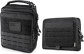 WYNEX Tactical Molle Admin Pouch with Folding Admin Pouch Utility EDC Pouch Organizer Modular Tool Pouch of Double Layer with Molle Tool Bag of Laser-Cut Design Utility Organizer EDC Medical Bag