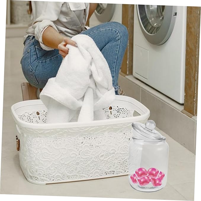 Laundry Supplies Storage Laundry Pod Dispenser Airtight Lid Sealed Jar