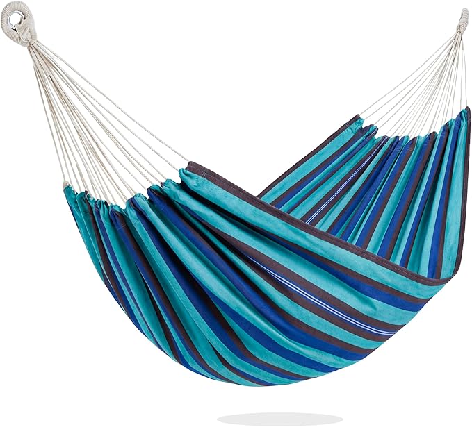 PNAEUT Double Hammocks for Outside Replacement Outdoor Tree Hammock for Indoor Patio Porch Garden (Blue Lagoon Medium)