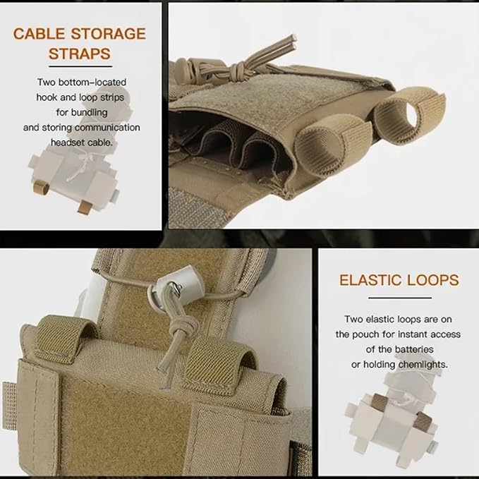 Tactical Helmet Battery Pouch Counterweight Bag Helmet Battery Pack with Hook and Loop for Airsoft CSOutdoor