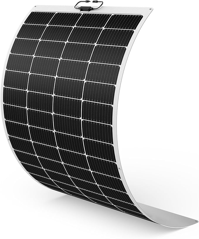 200W 12V Flexible Solar Panel 11BB Ultra-Thin ETFE Monocrystalline Charger for RV Motorhome Boat Sailboat Solar Generator Powering Car Fridge &amp Freezer