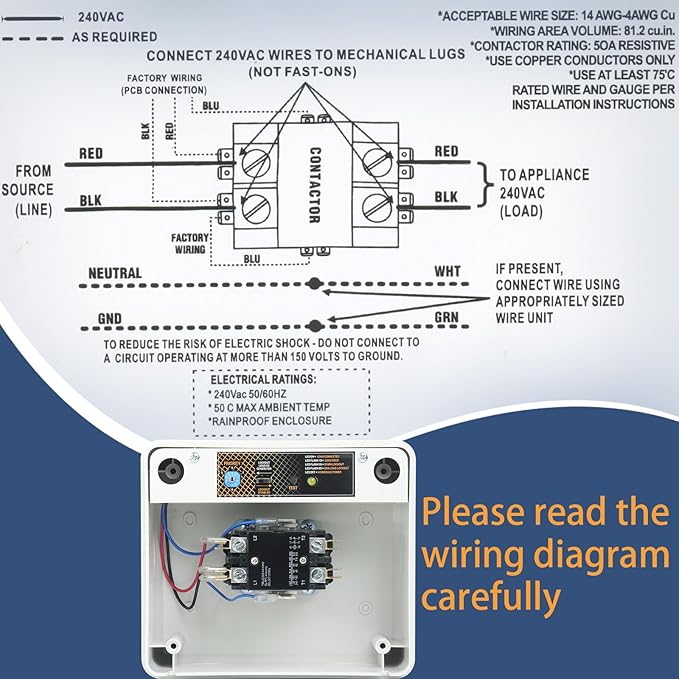 50 Amp Load Manager Compatible with Generac 7000 Smart Management Module with 8-Zone Control Lock-Feature Real-Time LED Monitoring and Wire-Free Technology