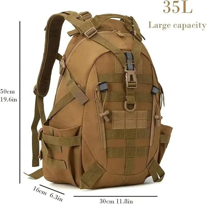40L Camping Hiking Backpacks Tactical Backpack for Men/women Reflective Outdoor Climbing Rucksack Bag Survival Travel Bags(Army Green)