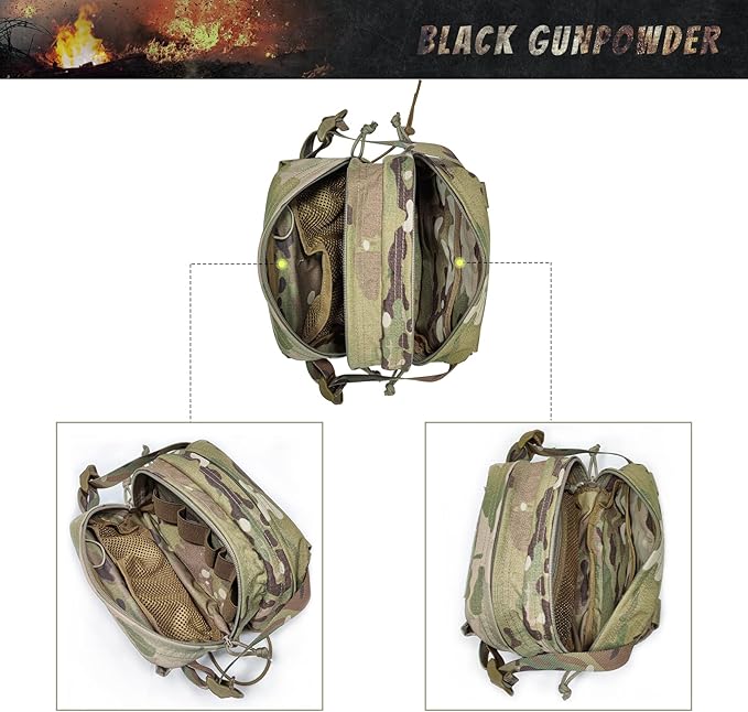 Tactical Molle Pouch Belt Hanging Waist Bag Tactical EDC Utility Gadget Gear Pouch 4L