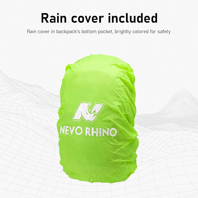 N NEVO RHINO Hiking Backpack 20L Water Resistant Outdoor Day PackLightweight Travel Small Backpack for Men Women