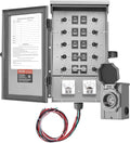 VEVOR Manual Transfer 30-Amp 10-Circuit Prewired Generator Transfer Kit with NEMA L14-30P Power Inlet Box Double-Throw NEMA 3R Mechanical Watt Meter for 7500W Generators