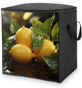 Comforter Storage Bag Clothes Storage Bins with Lids Foldable Fresh Lemon Print Storage Containers for Clothing Blanket Bedding Comforter