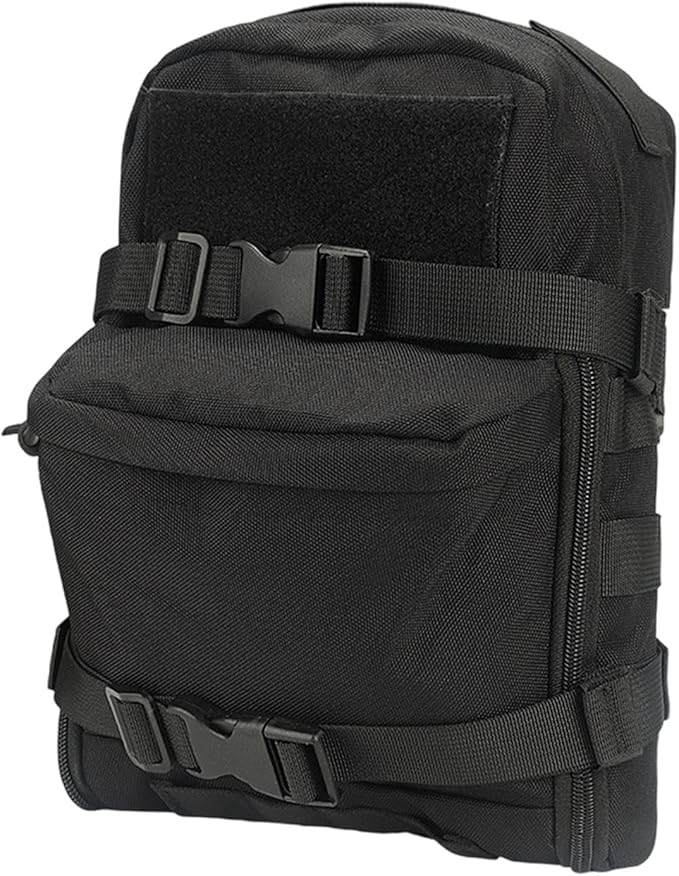 Tactical Backpack Harness Carrier with Multiple Pockets Lightweight for Hiking Cycling 9x4.3x12.2in- Black