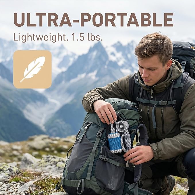 Portable Camping Shower Pump with Rechargeable Battery Outdoor Shower Head Sprayer for Hiking Travel Car Washing &amp Pet Cleaning