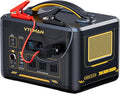 VTOMAN Jump 1800 Portable Power Station &amp12V Car Jump Starter 1548Wh LiFePO4 Battery Solar Generator with Jumper Cable 1800W 3xAC Outlets 2xPD 100W for Camping Roadside Rescue