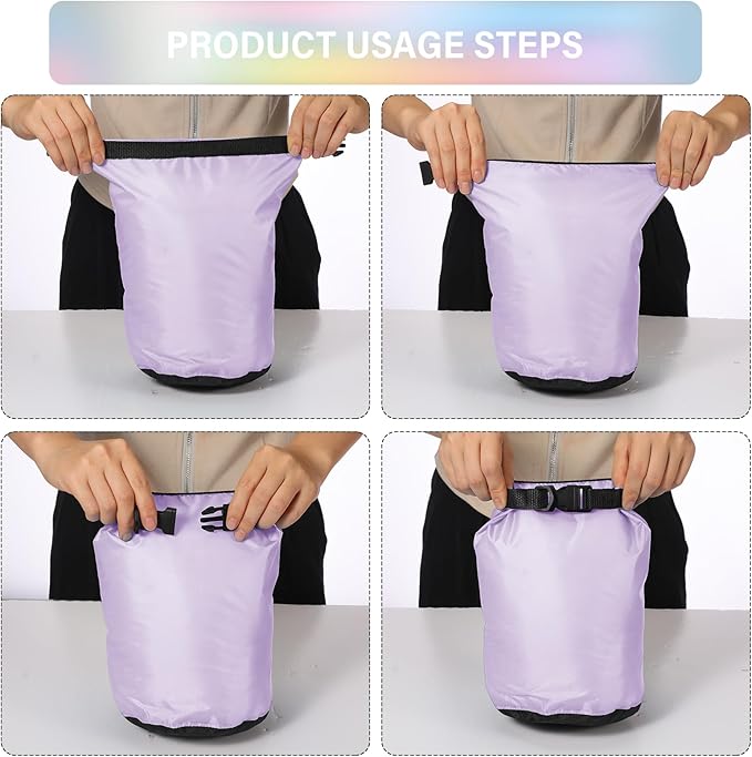 6 Pcs Waterproof Dry Bag Sack Lightweight Outdoor Dry Bags 35 L 20 L 15 L 10 L 5 L 3 L Waterproof Boat Bag for Kayaking Backpacking Hiking Camping Rafting (Macaron Color)
