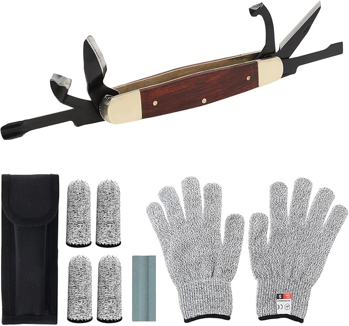 Carvin' 6in Traditional Folding Whittling Knife Wood Carving tools with 1.5in Detail Blade Sawcut Handle Nickel Silver Bolsters &amp Convenient Size for Carving Camping EDC Woodworking Outdoor