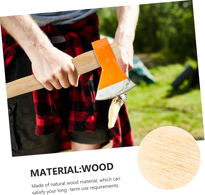 Shovel Handle Replacement Camping Hatchet 6 Pcs Ax Handle Mini Wooden Camping Ax Hoe Replacement Grip Wood Handle Replacement(As Shownx5pcs38x4.4cmx4pcs)