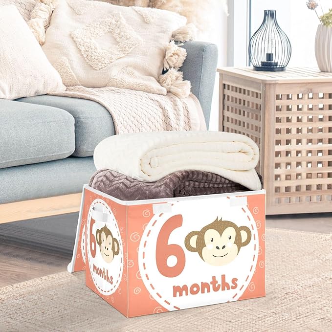 6_months Storage Bins with Lids Foldable Organizer Storage Storage Box with Lids for School Supply Dormroom Storage