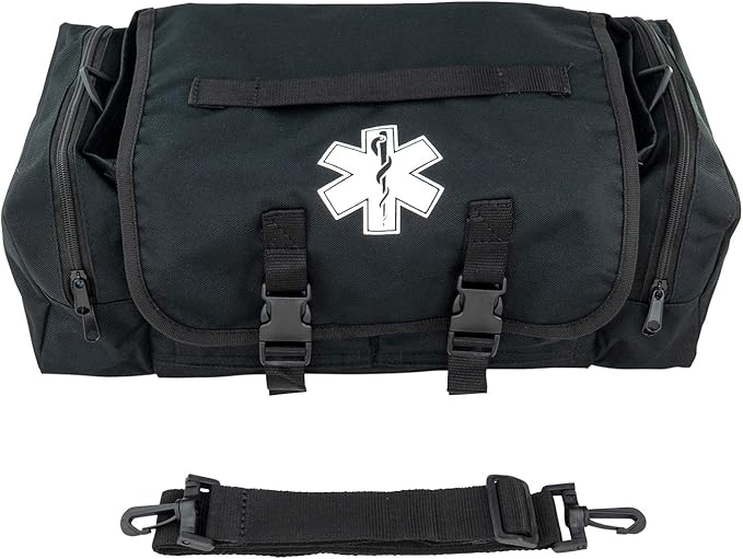 LINE2design First Aid (Ifak) Pouch EMS Bag - EMT Emergency Medical Trauma Pack Bags Tactical EDC Rescue Utility Gear IFAK Bags for Hiking Stop Bleeding Includes USA Patch - Black