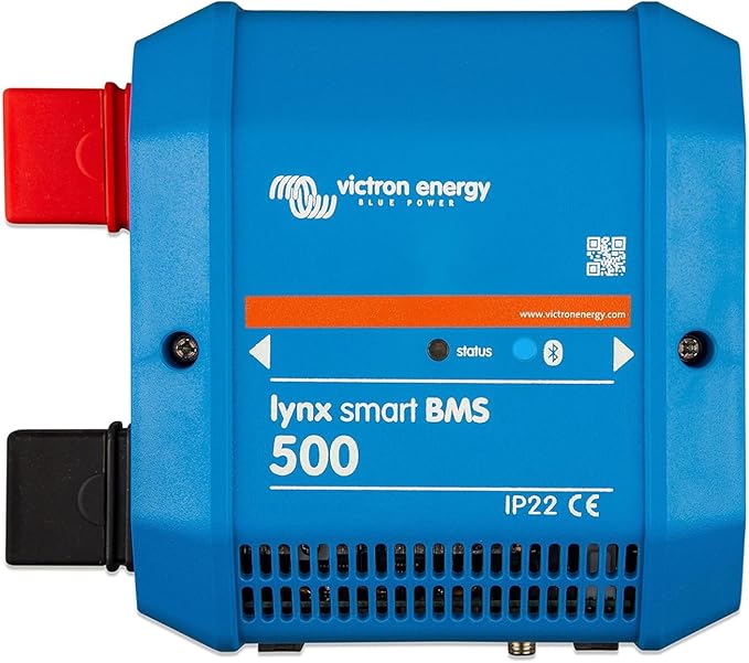 Victron Energy Lynx Smart BMS 500 M8 – Battery Management System for Smart Lithium Batteries Bluetooth Monitoring 500A Shunt Pre-Charge Contactor Blue