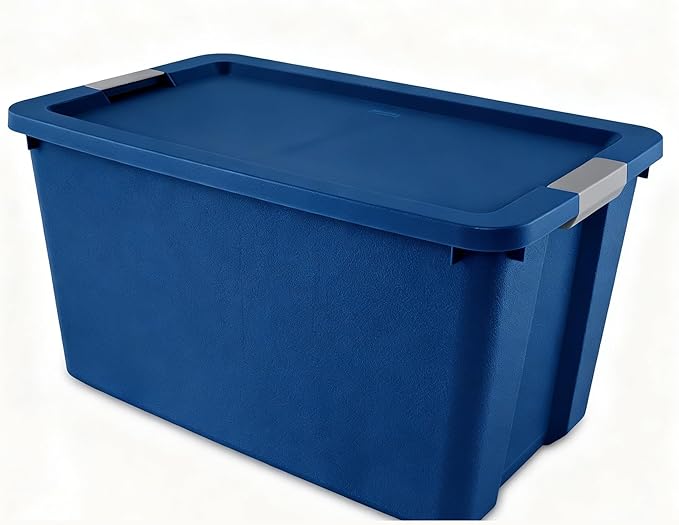 Heavy Duty Wheeled Storage Bin with Lid 20 Gallon Extra Large Rolling Plastic Container for Garage Outdoor Home &amp Industrial Organization (1)