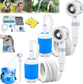Portable Camping Shower with Adjustable Flow–for Easy &amp Convenient Outdoor CleaningUpgrade Rechargeable Electric Shower Pump with Intelligent Multiple Spray Modes for CampingHikingTraveling