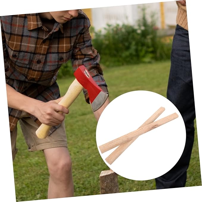 LIFKOME 2pcs Wooden Handle Replacement for Axe Broad Hatchet Handle Easy to Install and Practical