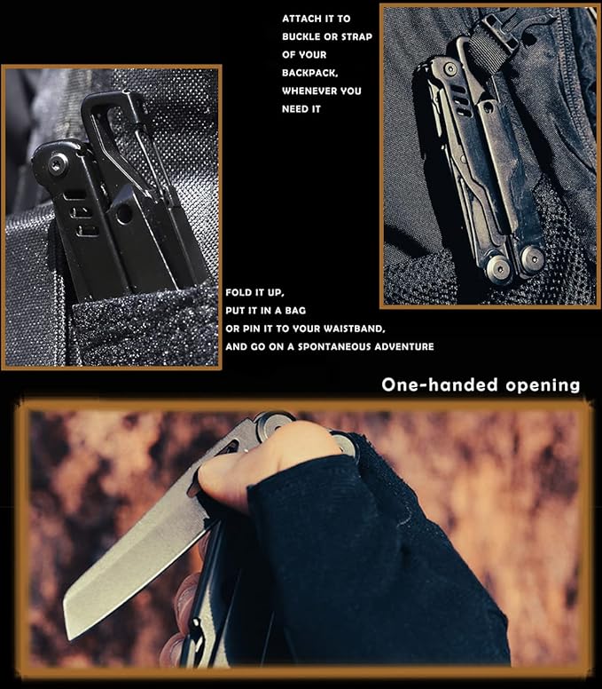 Multi-Purpose Pocket Knife Pliers Kit Durable Stainless Steel Multi-Plier Multi-Tool for Survival Camping Hunting