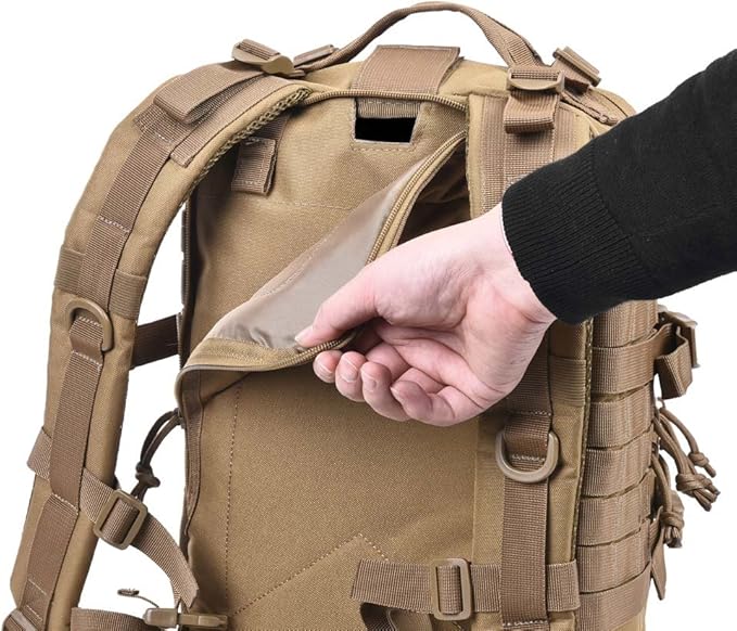 Military Tactical BackpackSmall Army Assault Pack Molle Bug Out Bag Backpacks Rucksack Daypack with Tactical US Flag Patch Black
