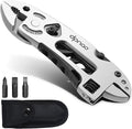 Multitool Wrench adjustable tool/5-in-1 stainless steel multifunctional pocket tool/cross wrench/screwdriver/pliers/portable folding knife with protective coveroutdoor campingmen's Christmas gift