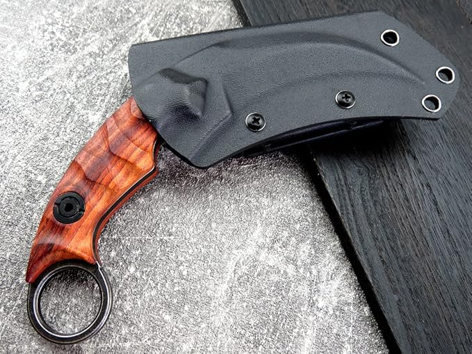 Ccanku C1691 Fixed Blade Knife D2 Steel G10 Handle 4 InchesOutdoor Survival Claw Teeth KnifeCamping EDC Tools Kydex Sheaths … …