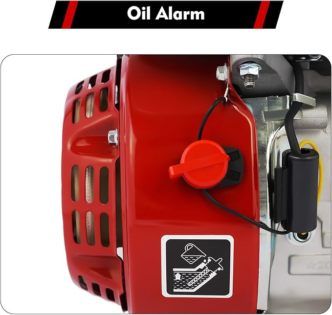 200CC 6.5Hp 4 Stroke Gas Engine Pull Start Petrol Engine Replaces Compatible for Honda Gx160 Air Cooled Single Cylinder General Gas Engine for Pumping Cleaning Spraying Machines