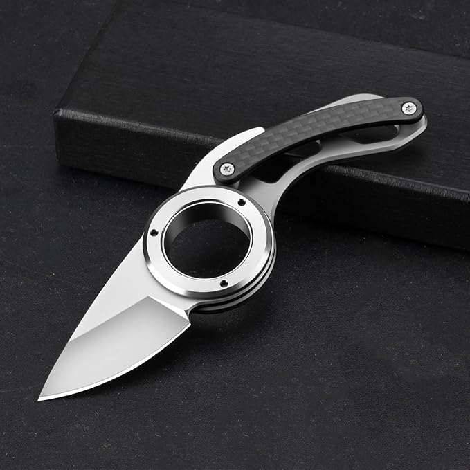 XTL Mini EDC Folding Utility Knife with 5Cr15 Steel Blade and Loop G10 Handle Compact Pocket Knife for EDC Outdoor Camping Hiking Christmas Stocking Gift for Men Women (1)