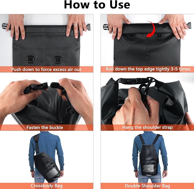 JXE JXO 15L Waterproof Faraday Dry Bag for Electronic Device Security | Military-Grade EMP &amp RFID Signal Blocking Anti-Tracking &amp Hacking Protection Data Privacy Shield for Mobile Devices （M
