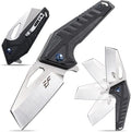 Eafengrow EF933 Pocket Folding Knife EDC D2 Steel Blade Knives G10 Handle Pocket Clip EDC Knife Emergency Outdoor Camping Tools (black)