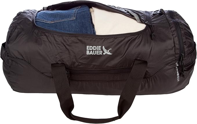 Eddie Bauer Stowaway Packable Duffel Bag | Travel | Foldable | Lightweight | Durable | Ripstop Polyester