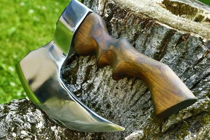 Handmade Viking Hatchet Axe – Custom Forged BBQ Axe and Meat Chopper