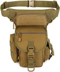 Tactical Drop Leg Bag Tool Fanny Thigh Pack Leg Rig Military Motorcycle Camera Utility Pouch(Tan)